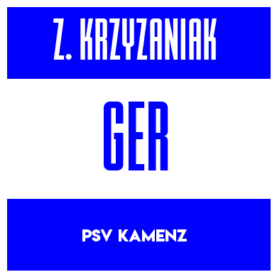 Rygnummer for Zoe Krzyzaniak