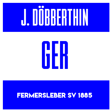 Rygnummer for Jan-Erik Döbberthin