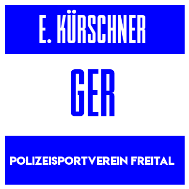 Rygnummer for Emil Kürschner