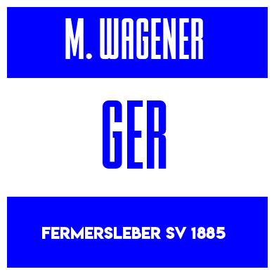 Rygnummer for Malte Wagener