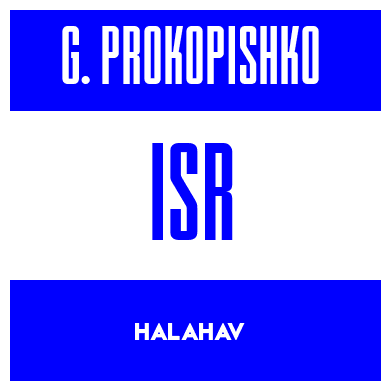 Rygnummer for Gleb Prokopishko