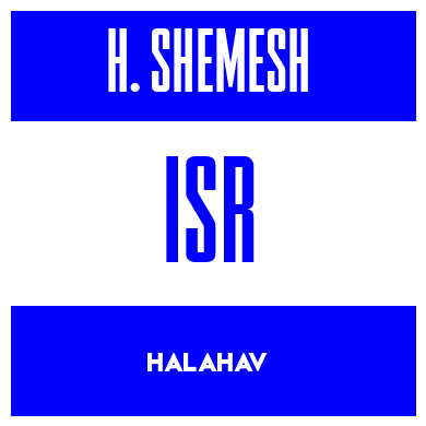 Rygnummer for Halel Shemesh