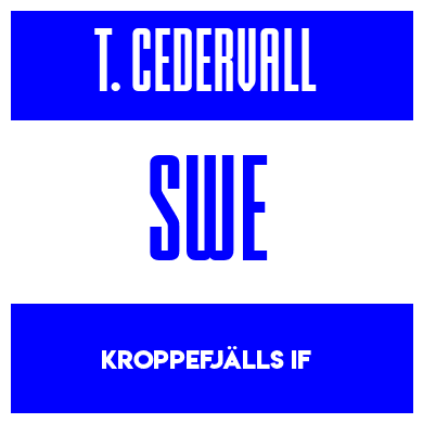 Rygnummer for Tilde Cedervall