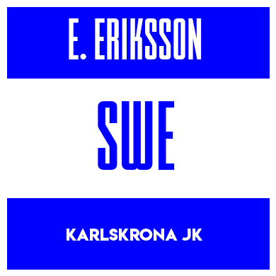 Rygnummer for Elina Eriksson
