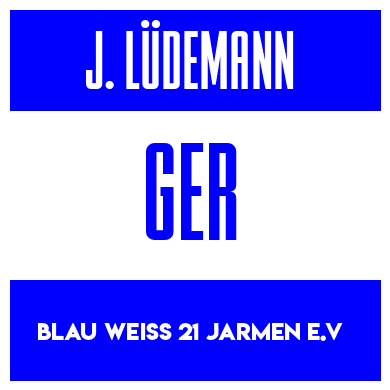 Rygnummer for Jessie Lüdemann