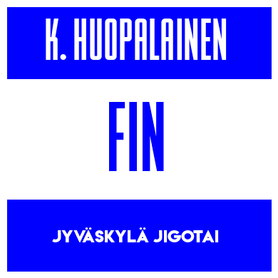 Rygnummer for Kristian Huopalainen