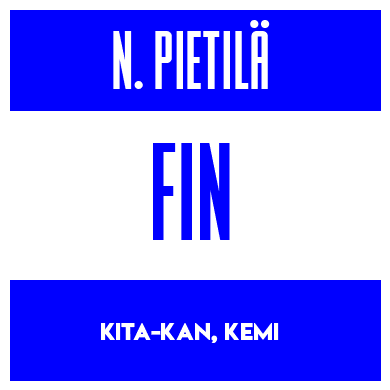 Rygnummer for Niilo Pietilä