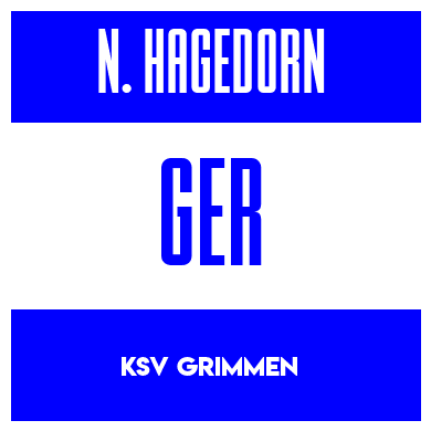 Rygnummer for Nic  Hagedorn