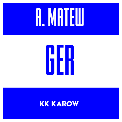 Rygnummer for Aleks  Matew