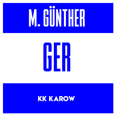 Rygnummer for Max Günther