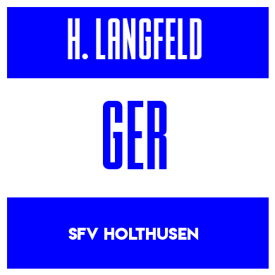 Rygnummer for Heinrich Langfeld