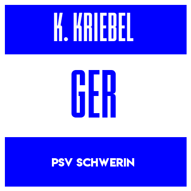 Rygnummer for Karl-August Kriebel