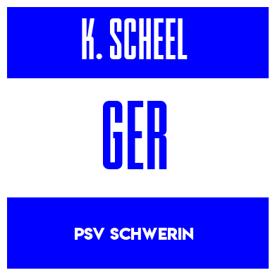 Rygnummer for Karl Scheel