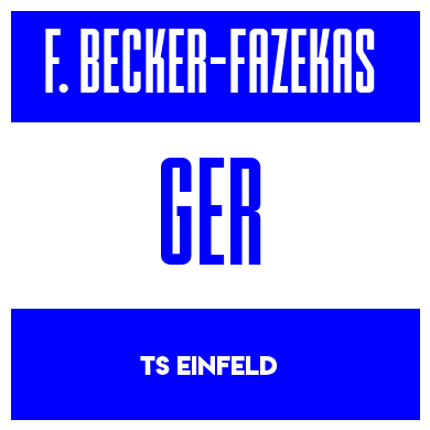 Rygnummer for Ferdinand Becker-Fazekas