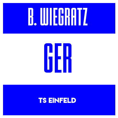Rygnummer for Bente Wiegratz