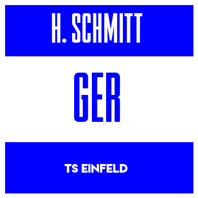 Rygnummer for Hendrick Schmitt