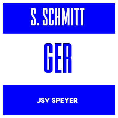Rygnummer for Sebastian Schmitt