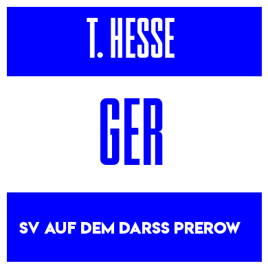 Rygnummer for Theodor Hesse