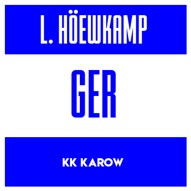 Rygnummer for Luca Höewkamp