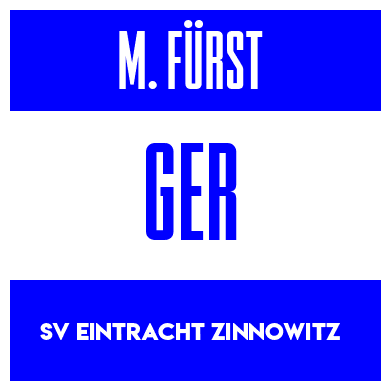 Rygnummer for Max Fürst