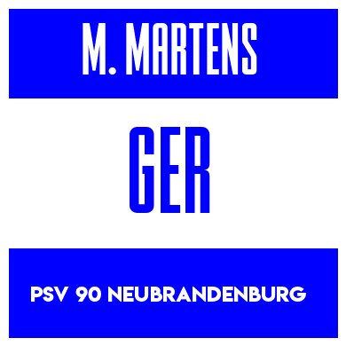 Rygnummer for Max Martens