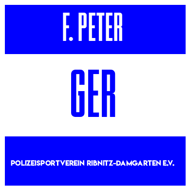 Rygnummer for Felix Peter