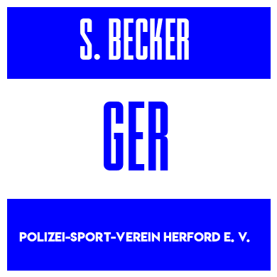Rygnummer for Svenja Becker