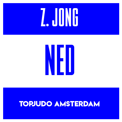 Rygnummer for Zoe De Jong