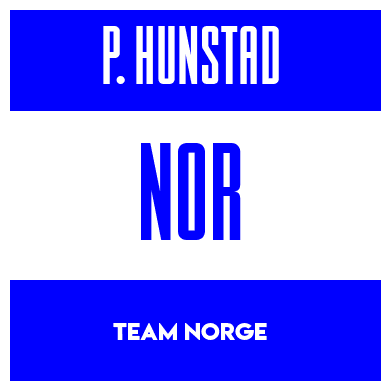 Rygnummer for Peter Hunstad