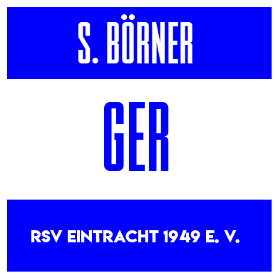 Rygnummer for Sebastian Börner
