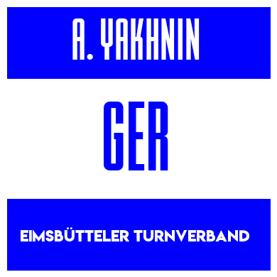Rygnummer for Alexander Yakhnin