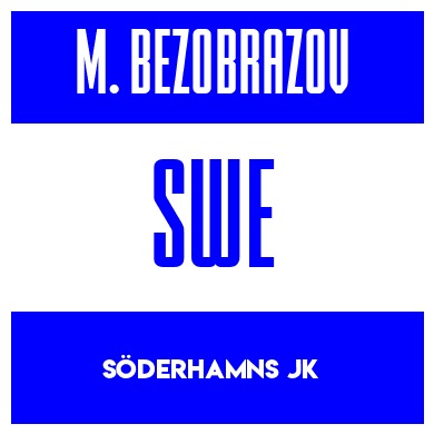 Rygnummer for Maxim Bezobrazov