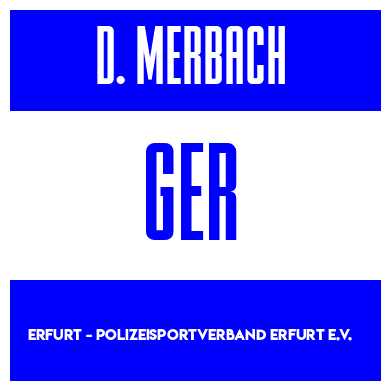 Rygnummer for David Merbach