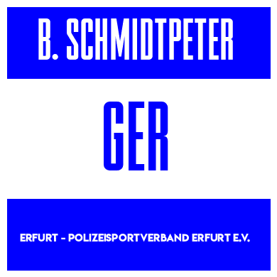 Rygnummer for Ben Schmidtpeter