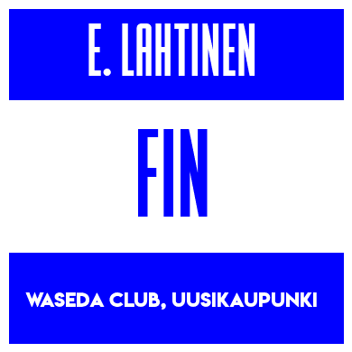 Rygnummer for Ella Lahtinen