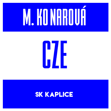 Rygnummer for Marie ofie Konarová