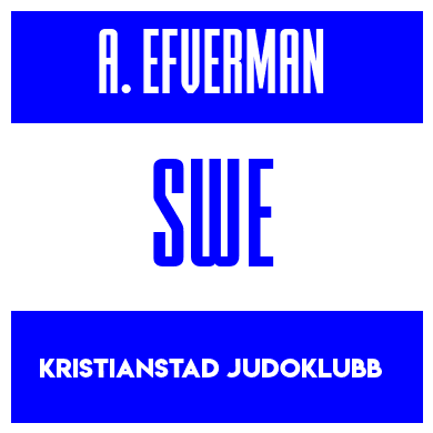 Rygnummer for Axel Efverman