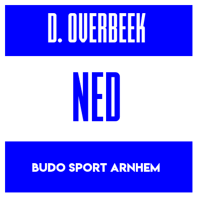Rygnummer for Daniek Overbeek