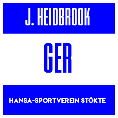 Rygnummer for Johan Heidbrook