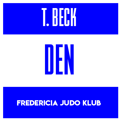Rygnummer for Theo Grøn Beck