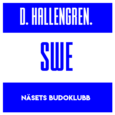 Rygnummer for David Ståhl Hallengren.