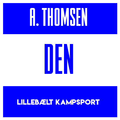 Rygnummer for Axel Aakjær Thomsen