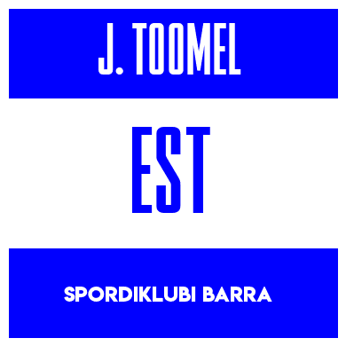 Rygnummer for Joosep Toomel