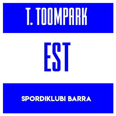 Rygnummer for Taavi Toompark