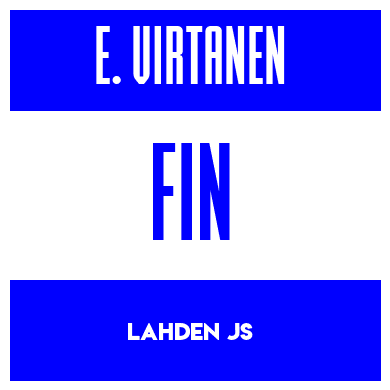 Rygnummer for Erica Virtanen