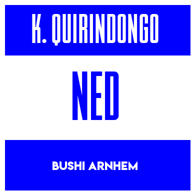 Rygnummer for Keanu Quirindongo